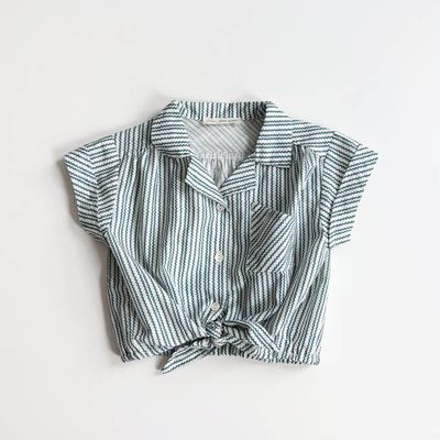 Loli Blouse, Ric Rac Print, Jade, Size 5