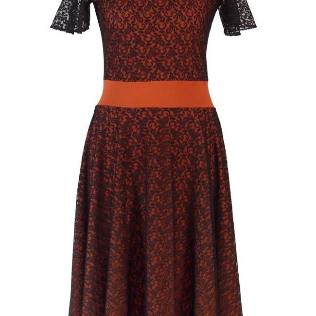 Bio-Kleid Perle rost + schwarz - kaufen