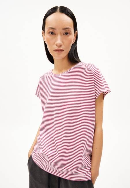 ONELIAA LOVELY STRIPES T-SHIRT | crushed berry-oatmilk