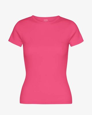 Organic Rib T-Shirt - Bubblegum Pink