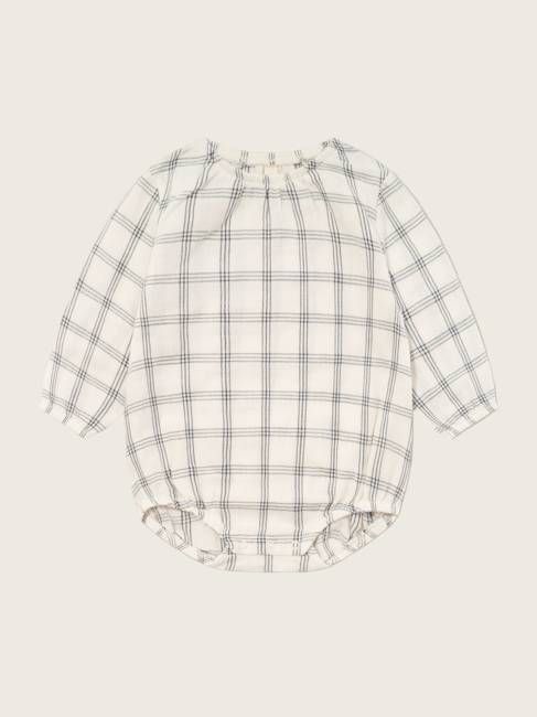 Navy Window Check Bodysuit