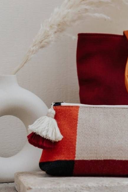 Tassel Keychain in Crimson Red