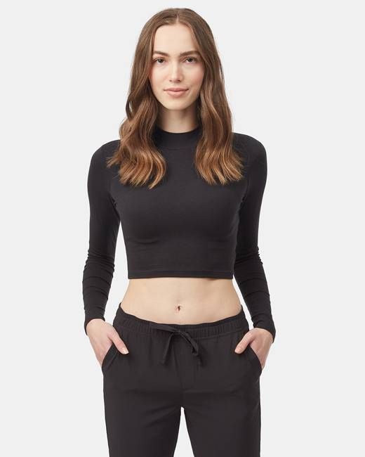 Mockneck Longsleeve Crop