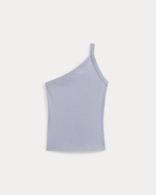 RetroSoft Cotton One-Shoulder Tank | Aleutian