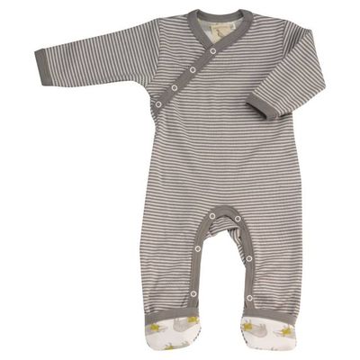 Fine Stripe Romper - Grey