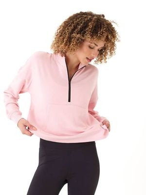 Florynce Feather Fleece Mock Neck Pullover