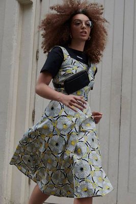 Chifundo Midi Dress in Yellow Kaleidoscope