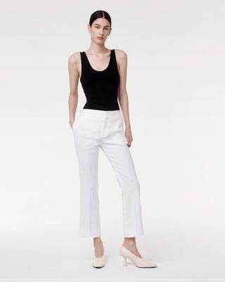 Crop Flare Trouser | Off White