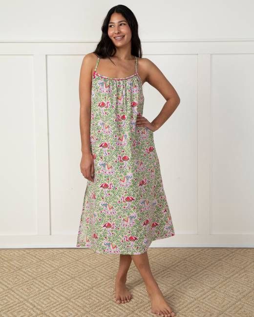 Flamenco - Midi Cami Nightgown - Rose Garden