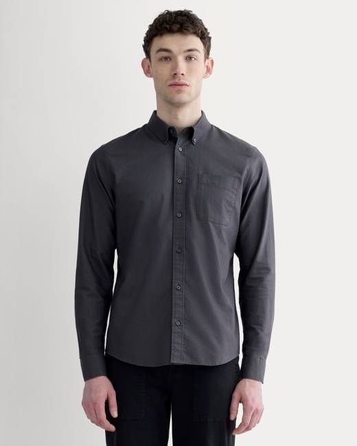 The Slim Oxford Shirt | Slate Grey | Tall