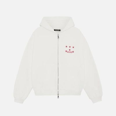 CB Last Temptation Weißer Hoodie mit Reißverschluss