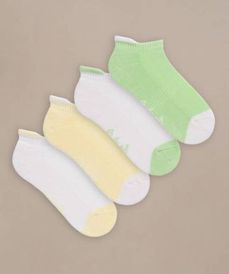 Womens Quarter Crop Socks - 4 Pack -Size 4-7