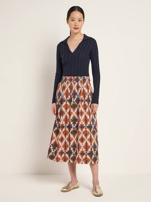 midi skirt with elastic waistband (GOTS)