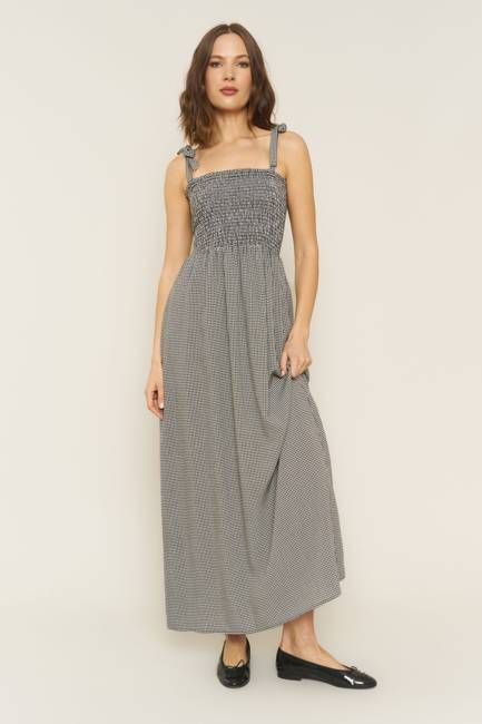 Sophie Dress in Black Gingham