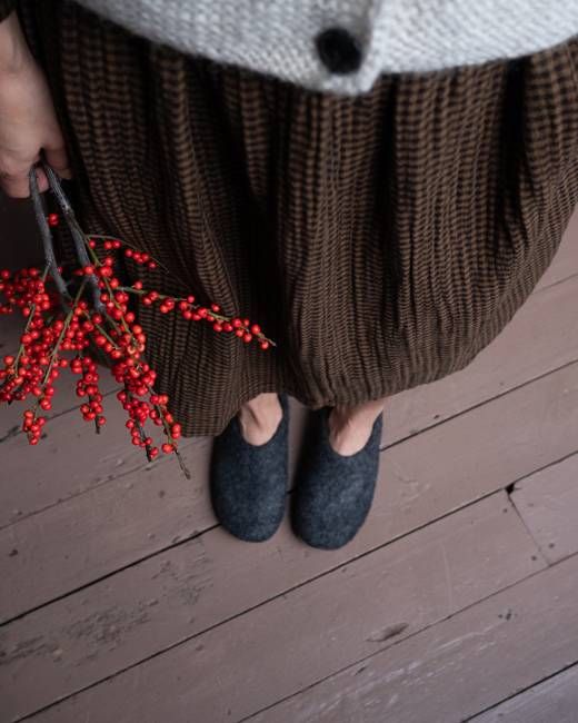 Greta Felted Wool Slippers