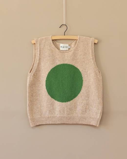 Green Dot Knitted Top