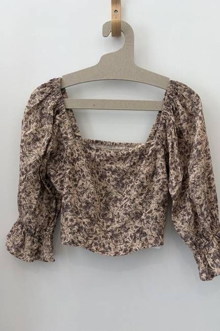 Sample Sale Eden Crop Top in Lavender Floral