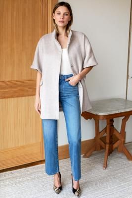 Layering Jacket - Sand Wool Mohair