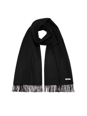 Archive Cashmere Plain Stole—black