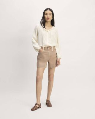 The A-Line Denim Short | Neutral Chanterelle