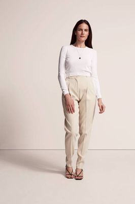 Single-Pleat Pant | Cream