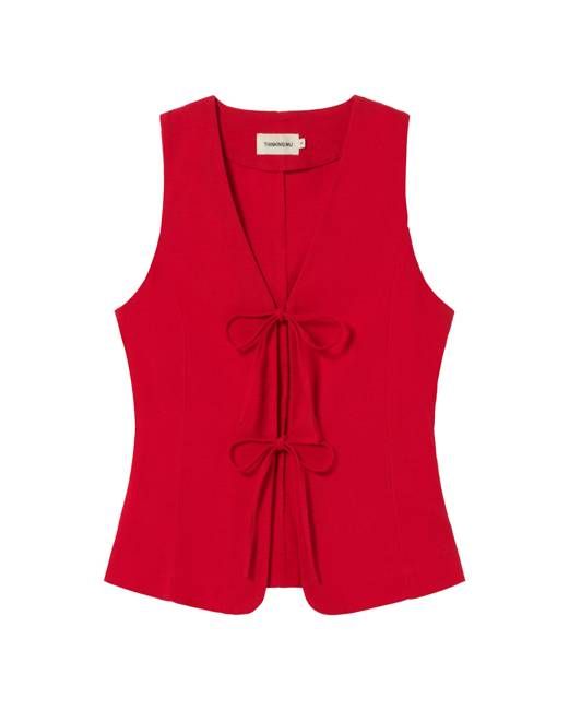 Red bows Elise top