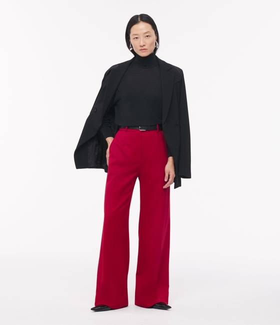 Wide Leg Suit Pant | Ruby