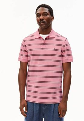 STRIPED POLO T-SHIRT | washed berry-granit