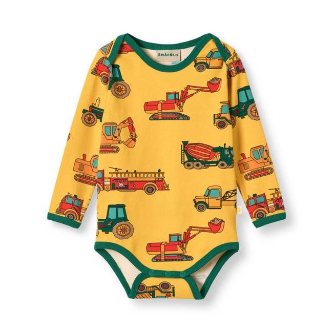 Ulm long-sleeved baby body with vehicles