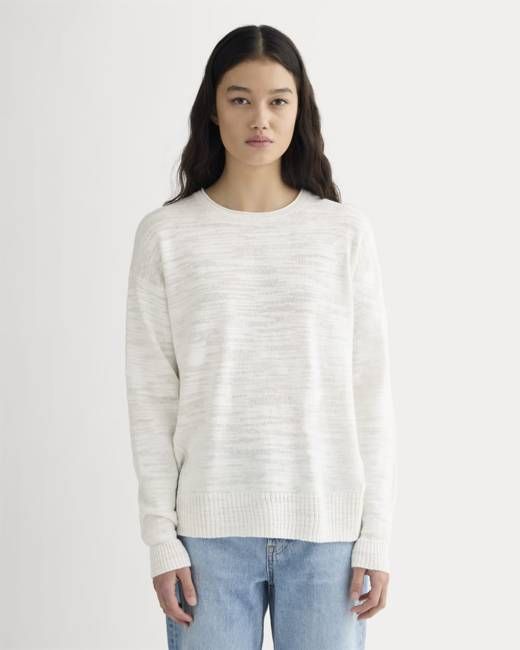 The Slouch Sweater in Cotton Linen | White