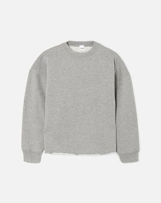 Oversized Raw Crewneck - Heather Grey