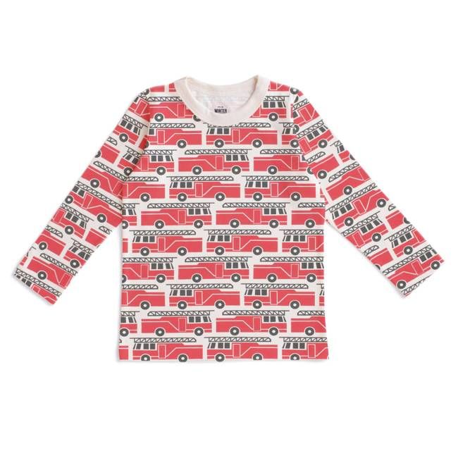 Long Sleeve Tee - Firetrucks Red