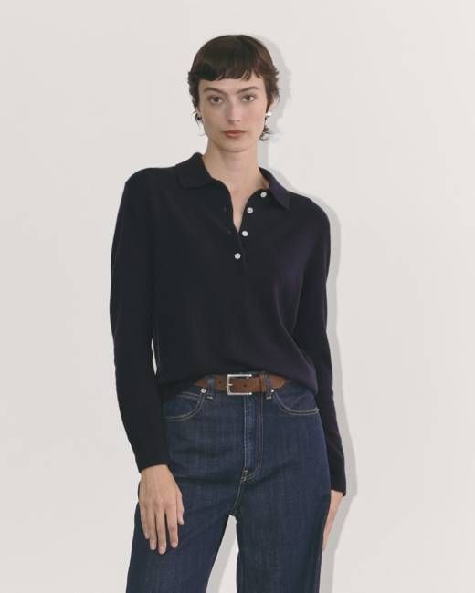 The Classic Polo in Cashmere | Navy