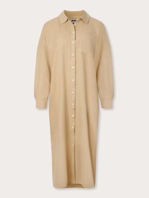 Womens Coconut Sapodilla Linen Shirt Dress