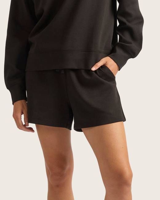 Bamboo CloudKnit Women's Sweat Shorts 3" - Black