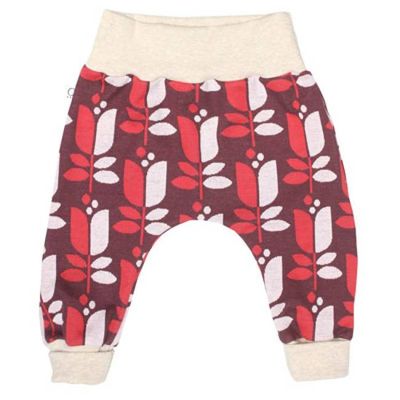 Mitwachsende Jaquard-Krabbelhose Jacki Tulpen braun - kaufen