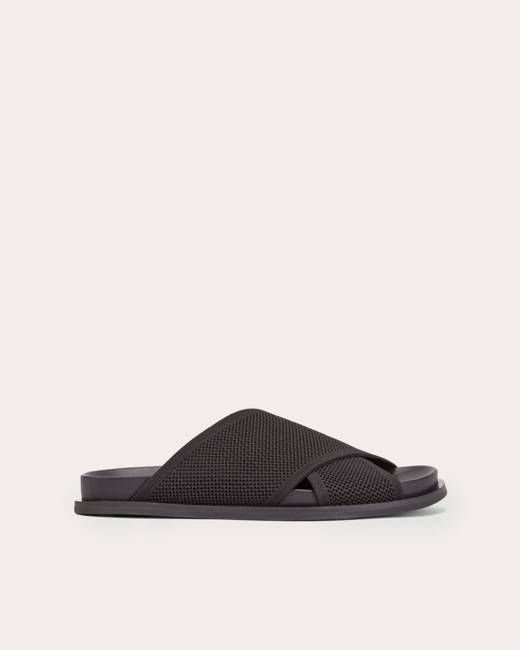 The ReKnit Form Crossover Sandal | Black