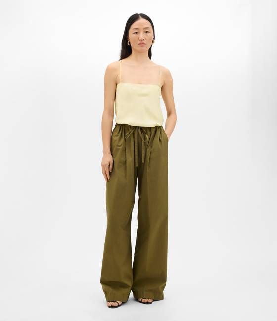Poplin Drawcord Pant | Kelp