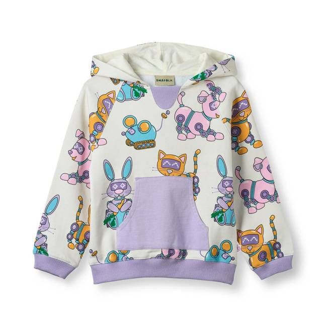 Macoun hoodie with robot pets