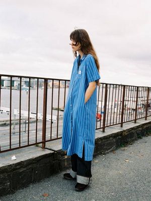 Danielle Dress Striped Blue/Offwhite dress | Nudie Jeans
