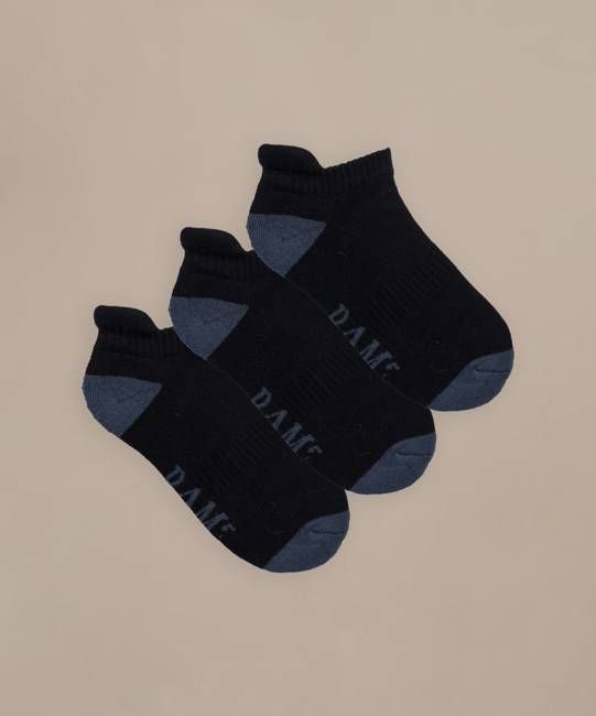 Bamboo Contrast Trainer Socks 3 Pairs