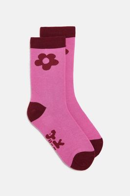 JoJo - Cotton Socks in Pink & Red Floral