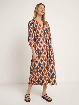 midi dress with slit (GOTS)