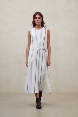 ZOE WHITE STRIPED DRESS