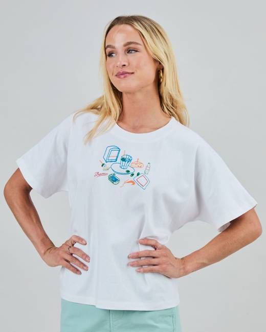 Chiringuito Embroidery Oversize Tee White