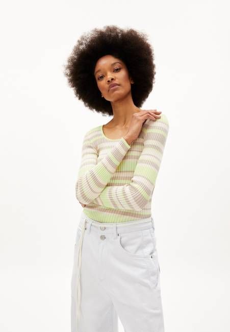 ALAANIA CREW MULTICOLOR | light lime-light desert