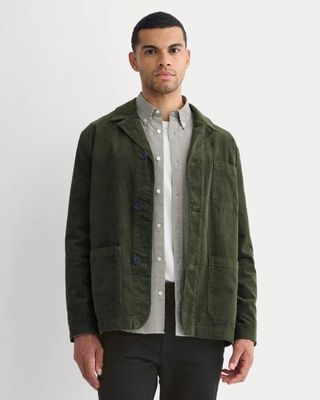 Fine Wale Corduroy Chore Blazer | Dark Forest