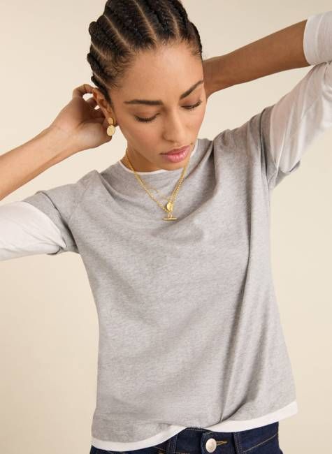 Addie Double Layer Organic Cotton Top
