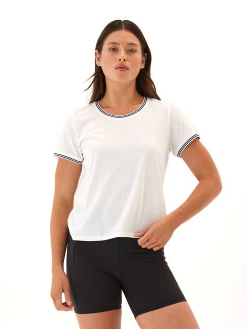 Jordana Comfort Jersey Trim Detail Tee
