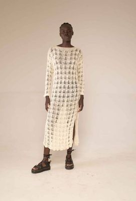 Knitted silk and cotton slip